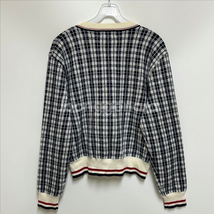 [여자 FREE]스튜디오톰보이 브이넥 체크 가디건--5