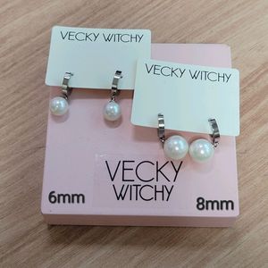 [VECKY WITCHY] 써지컬 진주 귀걸이 새상품