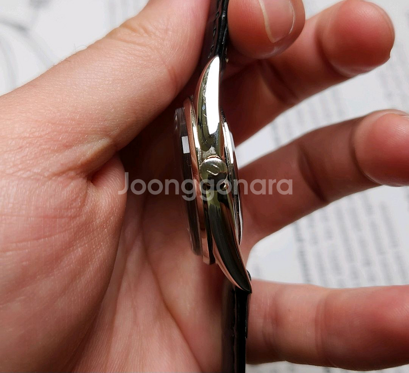 빈티지 부로바 칼침핸즈 싱글데이트 진청판 오토매틱 시계--7