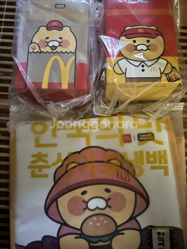 맥도날드 춘식이 인형 (크루, 감자) 농부 할미 춘식이--0