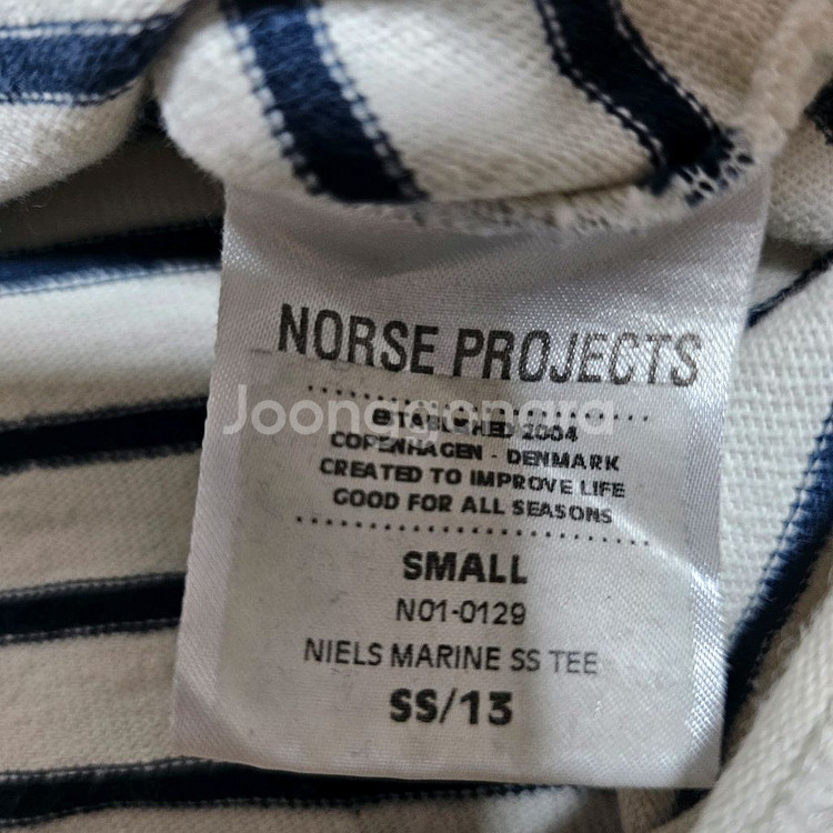 노스프로젝트 헤비코튼 마린반팔티97사이즈--4