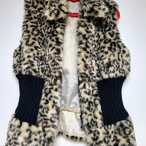 레오파드 퍼 조끼55