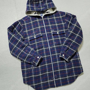 00s 빈티지 polo 폴로랄프로렌 체크 후드 하프코트
