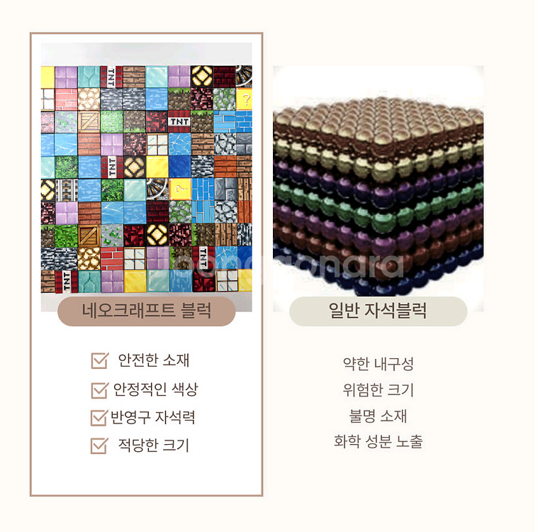 마인크래프트 만들기 자석 블럭 200개당 배송비 포함--6