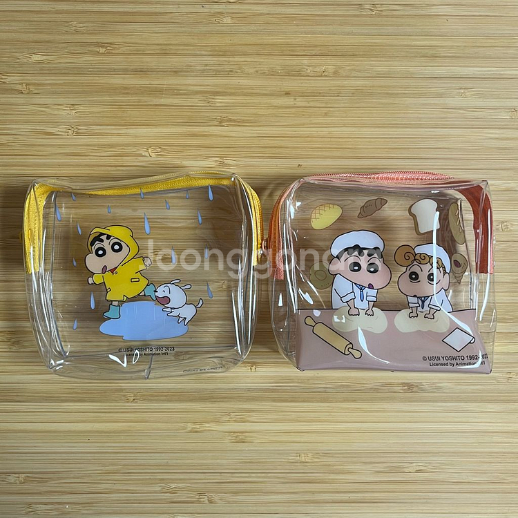 짱구 투명 파우치 새상품 일괄--0
