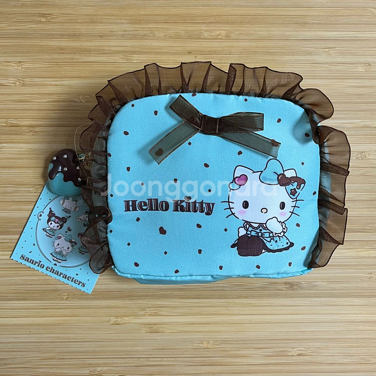 산리오 민트초코시리즈 키티 파우치 새상품--0
