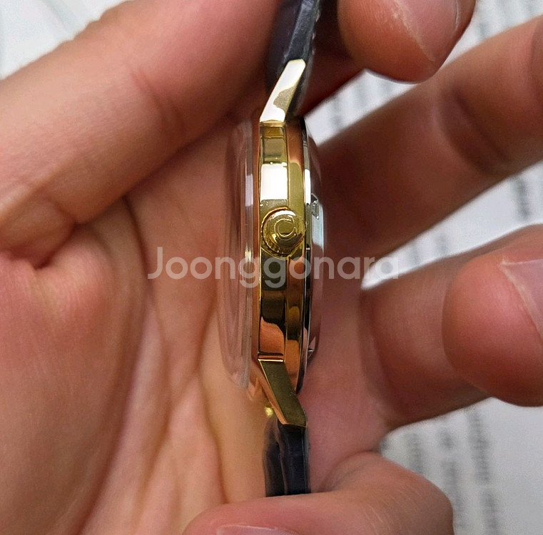 빈티지 오메가 제네브 샴페인골드 올금장 싱글데이트 오토--8