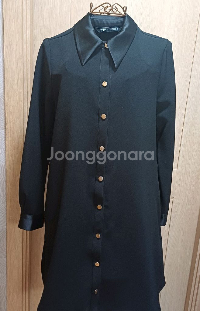 ZARA 자라 블랙 셔츠 원피스 S size--0