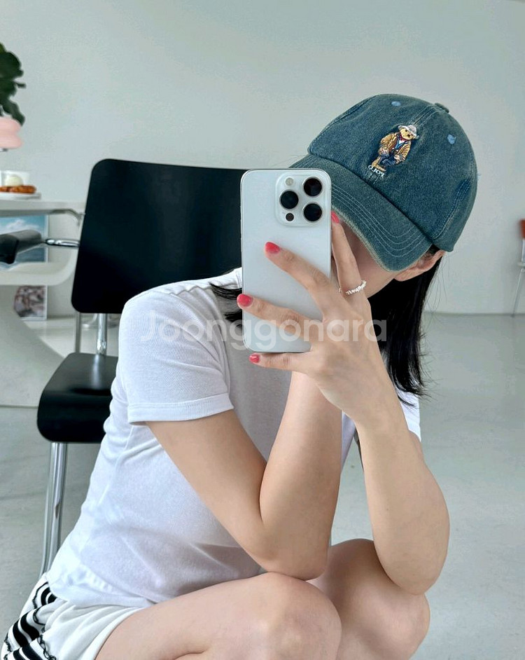 폴로 데님 베어 볼캡--7
