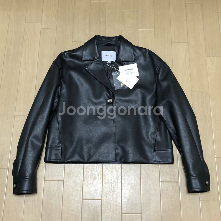 mohan 모한 tof 크롭 에코 레더 블레이저--0