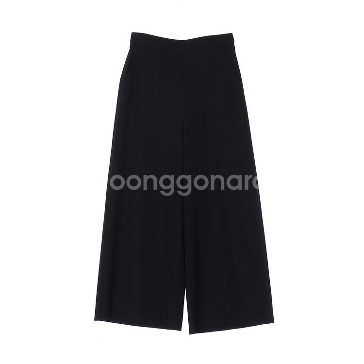 [S]모조에스핀 블랙 리얼 와이드 큐롯 슬랙스 팬츠 바--0