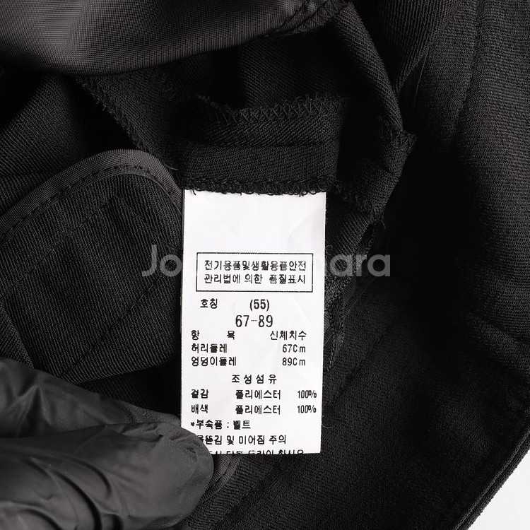 [S]모조에스핀 블랙 리얼 와이드 큐롯 슬랙스 팬츠 바--6