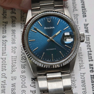 빈티지 부로바 슈퍼세빌 싱글데이트 블루청판 삼선 브레이