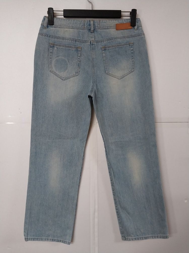 29)시스템 새미 와이드 데님팬츠 가죽패치 워싱청바지--1