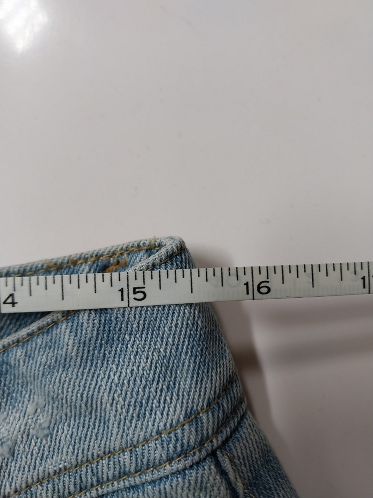 29)시스템 새미 와이드 데님팬츠 가죽패치 워싱청바지--6