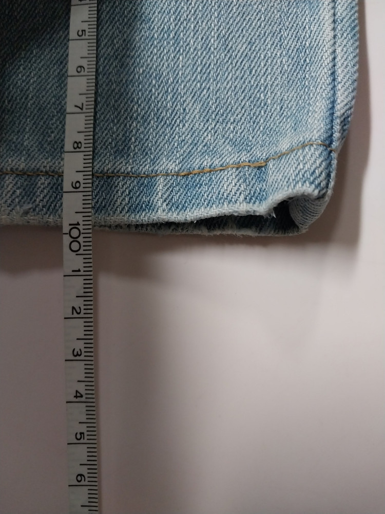 29)시스템 새미 와이드 데님팬츠 가죽패치 워싱청바지--9