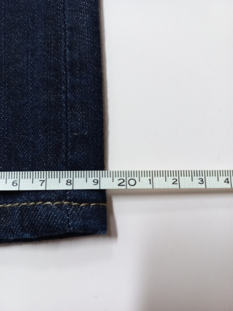 29)새상품)NII 진 가죽패치 레귤러핏 진청 스판일자--9