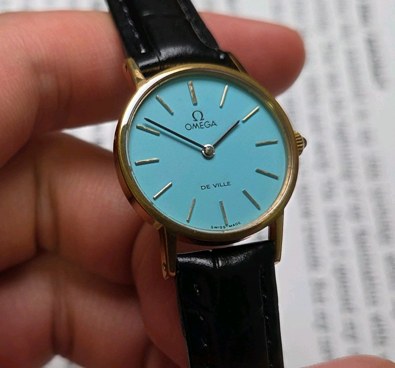 빈티지 오메가 드빌 민트 까보숑용두 수동 메커니컬 여성 이미지