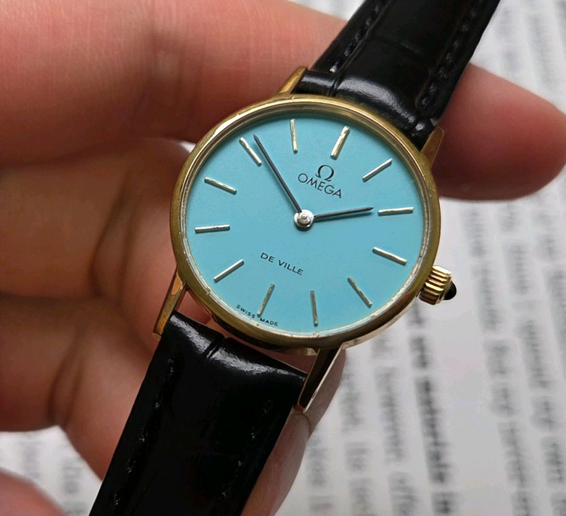 빈티지 오메가 드빌 민트 까보숑용두 수동 메커니컬 여성 이미지