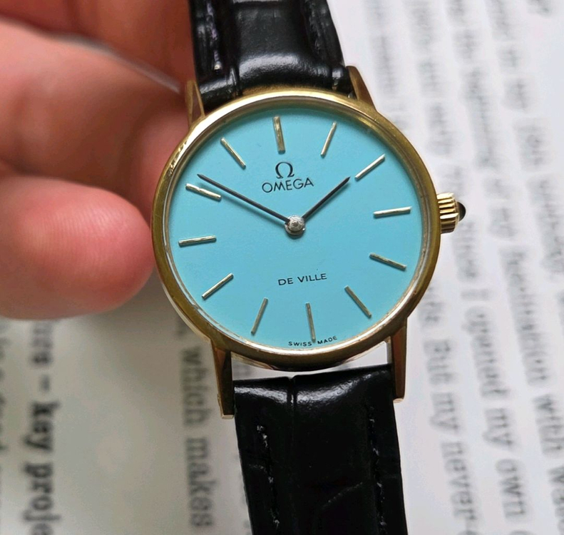 빈티지 오메가 드빌 민트 까보숑용두 수동 메커니컬 여성 이미지