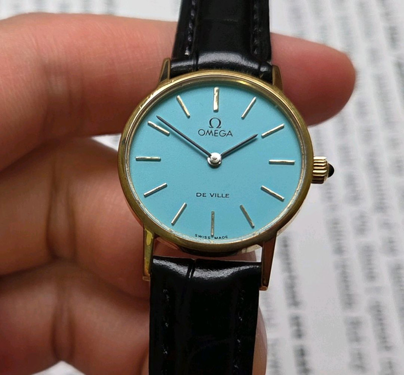 빈티지 오메가 드빌 민트 까보숑용두 수동 메커니컬 여성 이미지