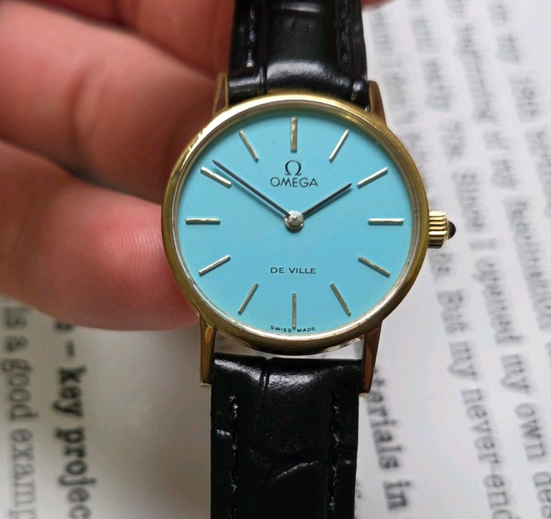 빈티지 오메가 드빌 민트 까보숑용두 수동 메커니컬 여성 이미지