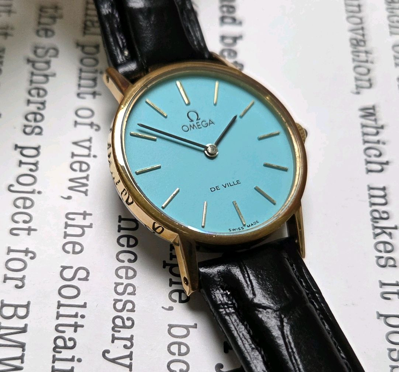 빈티지 오메가 드빌 민트 까보숑용두 수동 메커니컬 여성 이미지