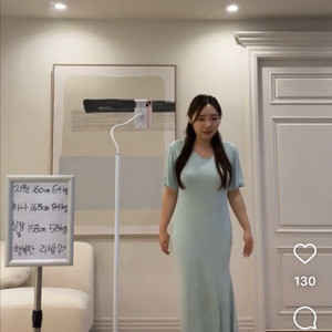 플랫퍼 정품 자체제작 머메이드 반팔 원피스 민트