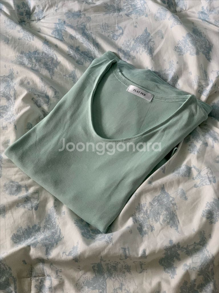 플랫퍼 정품 자체제작 머메이드 반팔 원피스 민트--3