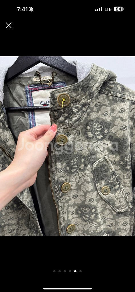 타미힐피거 데님 후드 야상 XS--10