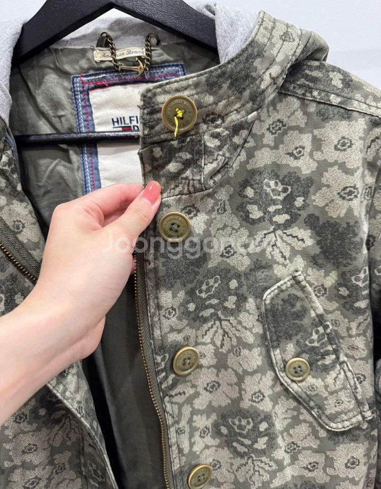 타미힐피거 데님 후드 야상 XS--4