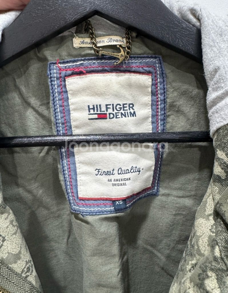 타미힐피거 데님 후드 야상 XS--5