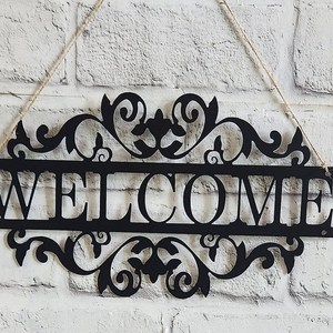 새상품)철제 WELCOME 인테리어소품