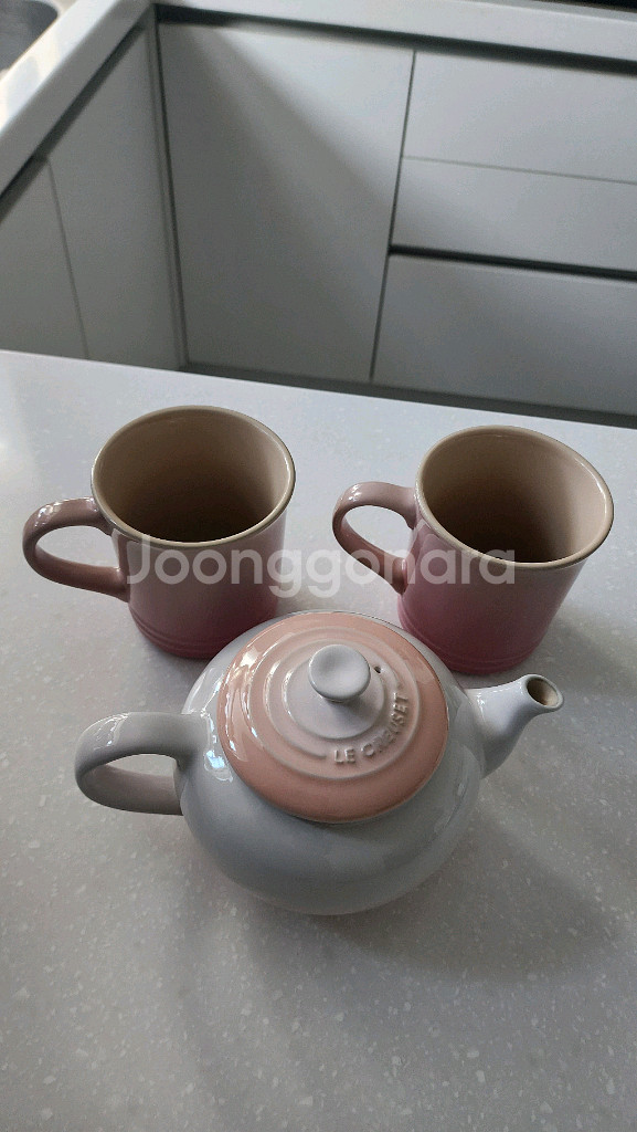 르크루제 티팟 & 머그 세트--1