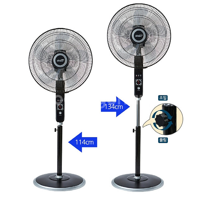 16형 블랙 대형 스탠드 리모컨 선풍기 새제품--6