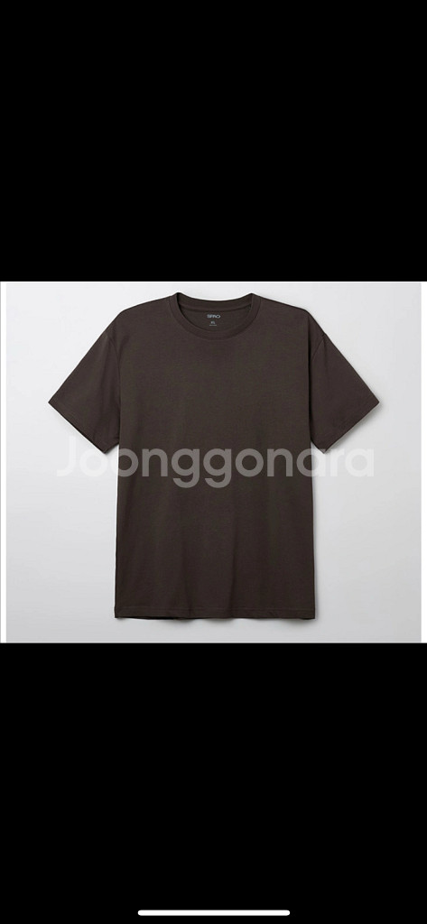 스파오 레귤러핏 반팔티 L , XL 브라운 새상품 2장--1