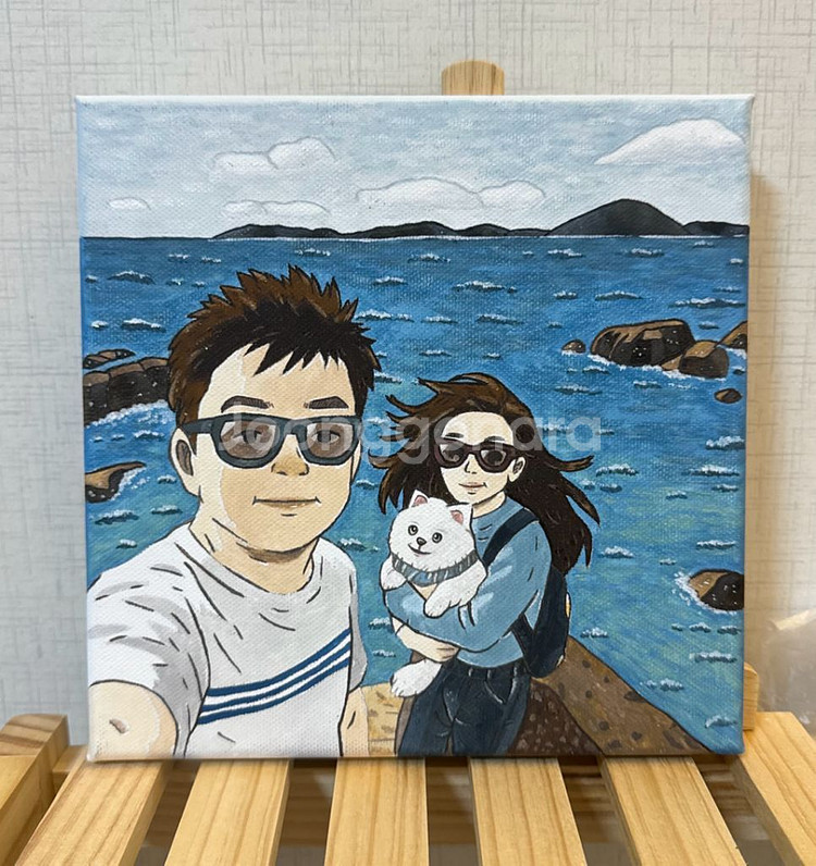 감성 반려동물 & 인물 그림 그려드려요! 주문제작--2
