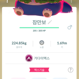 포켓몬고 거다이맥스 이로치 잠만보 판매