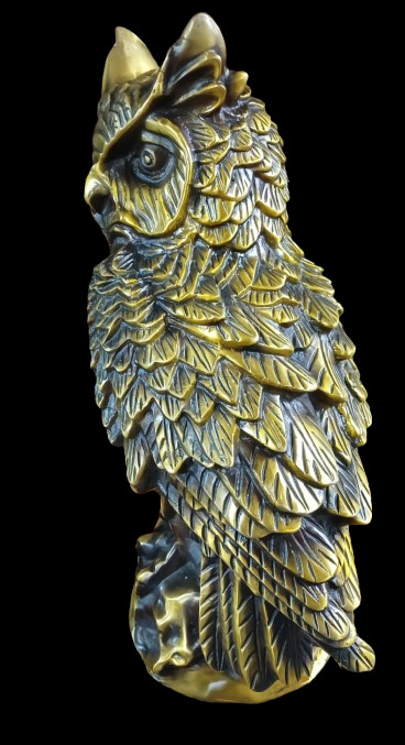 대형 황동 부엉이 조형물 앤틱 인테리어 이미지