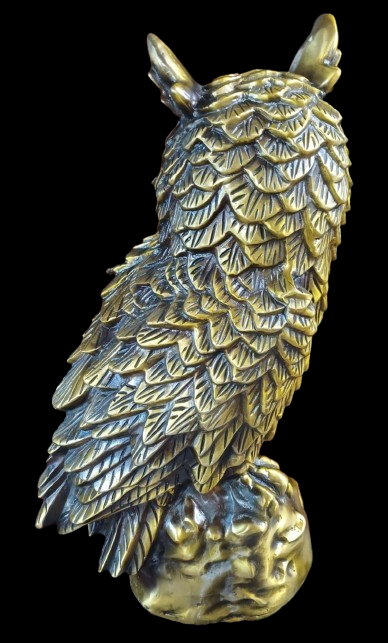 대형 황동 부엉이 조형물 앤틱 인테리어 이미지