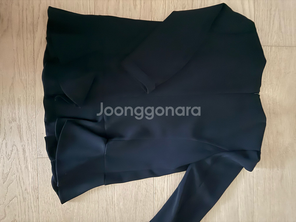 레니본 정품 55 검정 여성 블라우스 진주디테일--5