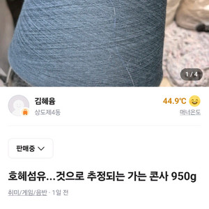 호혜섬유...것으로 추정되는 가는 콘사 950g