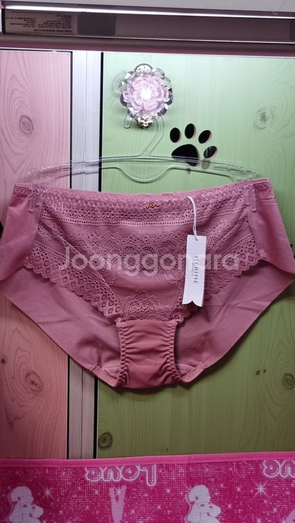 에블린MERIME 로즈핑크 레이스 노라인팬티90~95--1