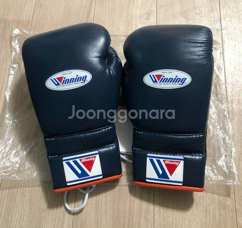 위닝 글러브 16oz 커스텀 네이비/오렌지--1