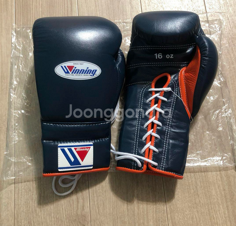 위닝 글러브 16oz 커스텀 네이비/오렌지--0