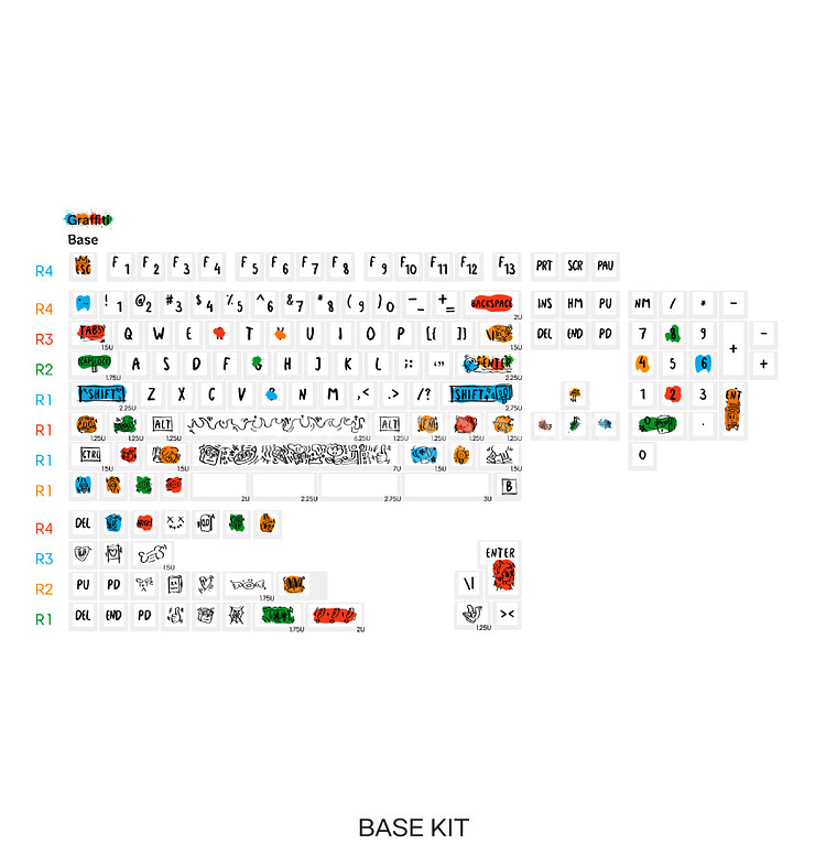지온웍스 알레프키 Alephkey Graffiti 키캡--3