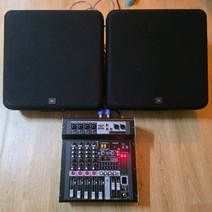 스피커(jbl)+800w블루투스앰프+무선마이크