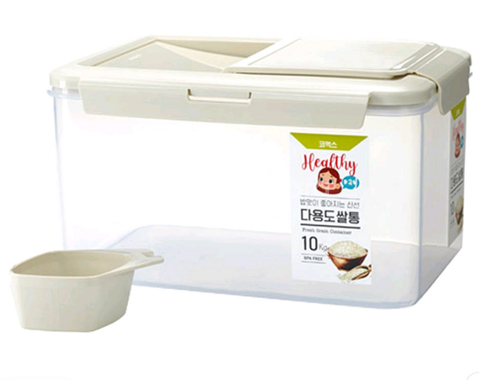 코맥스 10kg 쌀통- 냉장고 안에 넣고 사용 가능해요--1