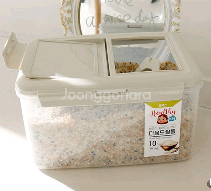 코맥스 10kg 쌀통- 냉장고 안에 넣고 사용 가능해요--2