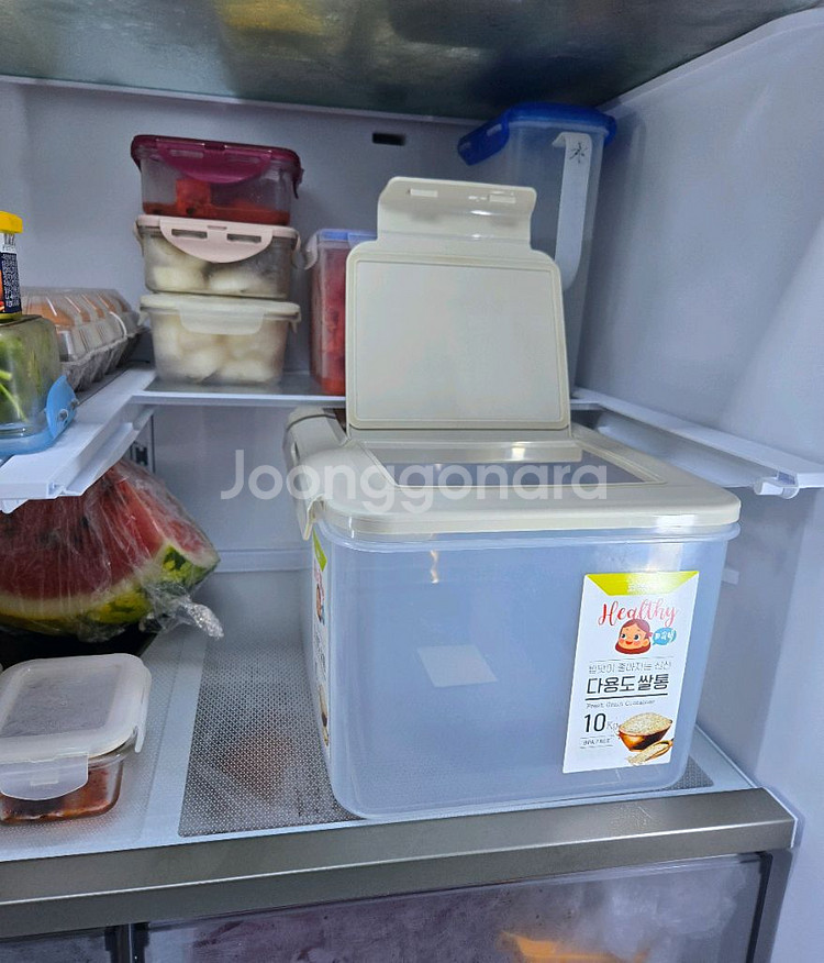 코맥스 10kg 쌀통- 냉장고 안에 넣고 사용 가능해요--7